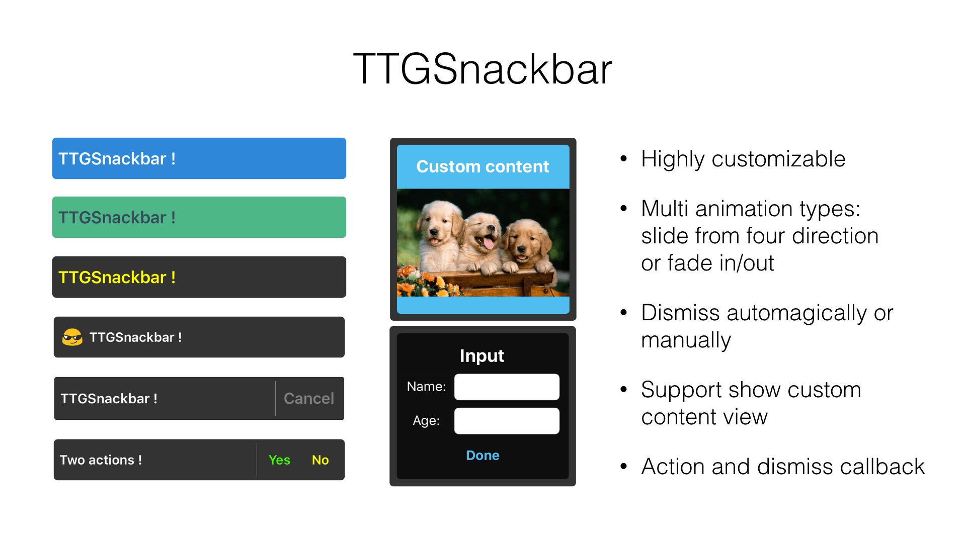 Swift写的库-TTGSnackbar